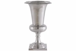 Design Vase GOAL 60cm silber Pflanzen Pokal Aluminium