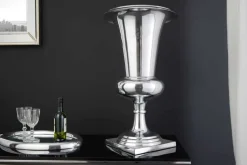 Design Vase GOAL 60cm silber Pflanzen Pokal Aluminium
