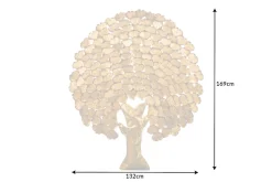 Design Wanddeko TREE OF LIFE XXL 170cm gold Metall handmade Ginkgo