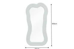 Design Wandspiegel ALICE II 100cm pastell salbeigrün