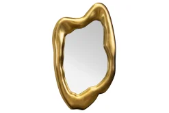 Design Wandspiegel AURA 95cm gold organische Form variabel aufhängbar