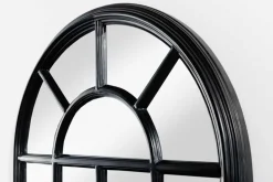 Design Wandspiegel CASTILLO 140cm schwarz Landhausstil Fenster