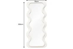 Design Wandspiegel CURVY 160cm weiß