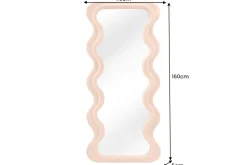 Design Wandspiegel CURVY 160cm apricot Pastell Spiegel