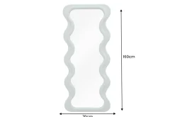 Design Wandspiegel CURVY 160cm salbeigrün