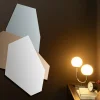 Design Wandspiegel GEOMETRIC 125cm blau braun klar drei Spiegelflächen