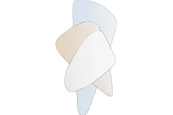 Design Wandspiegel GEOMETRIC 120cm blau braun klar drei Spiegelflächen