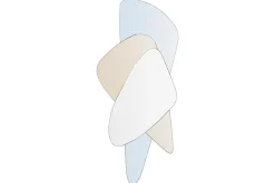 Design Wandspiegel GEOMETRIC 120cm blau braun klar drei Spiegelflächen