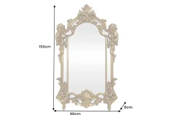 Design Wandspiegel OPULENT 150cm gold detailreiche Rahmenverzierung Modern Barock
