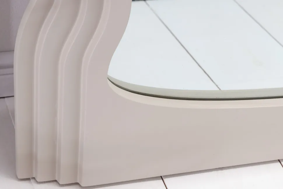 Design Wandspiegel WAVE 160cm greige