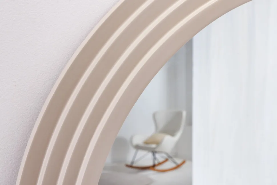 Design Wandspiegel WAVE 160cm greige