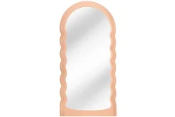 Design Wandspiegel WAVE 160cm apricot Pastell Rundbogen Spiegel