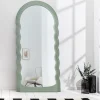 Design Wandspiegel WAVE 160cm salbeigrün