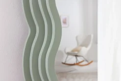 Design Wandspiegel WAVE 160cm salbeigrün