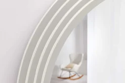 Design Wandspiegel WAVE 160cm weiß Rundbogen Spiegel