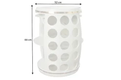 Design Weinfass BODEGA WHITE 70cm weiß gold Pinie Flaschen Gläseraufhängung
