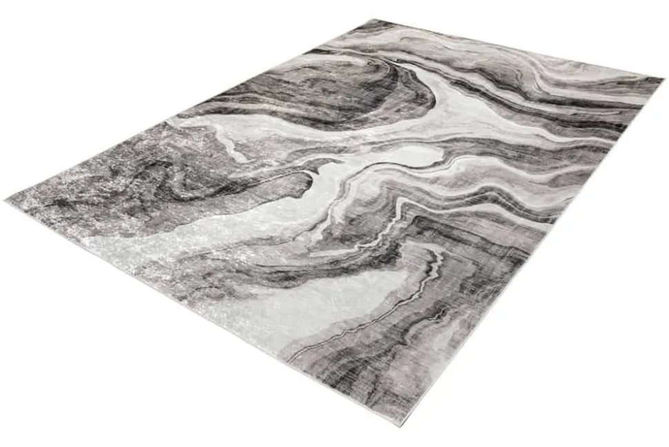 Design XXL Teppich ART RUGS 350x240cm grau weiß Flachgewebe Indoor