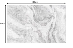 Design XXL Teppich ART RUGS 350x240cm grau weiß Flachgewebe Indoor