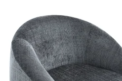 Drehbarer Design Sessel ALPINE grau Chenille Cremona 360° mit Armlehnen