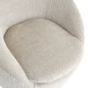 Drehbarer Design Sessel ALPINE beige Chenille Cremona 360° mit Armlehnen