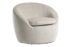 Drehbarer Design Sessel ALPINE beige Chenille Cremona 360° mit Armlehnen