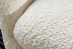 Drehbarer Design Sessel ALPINE beige Bouclé 360° mit Armlehnen