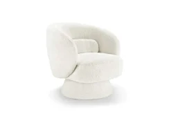 Drehbarer Design Sessel BOSSA NOVA beige Bouclé