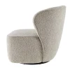 Drehbarer Design Sessel GATSBY taupe Bouclé Tweed Soft 360°