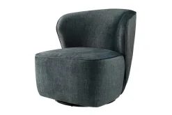 Drehbarer Design Sessel GATSBY petrol Samt 360°