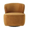 Drehbarer Design Sessel GATSBY senfgelb Samt 360°