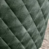 Drehbarer Design Stuhl EUPHORIA dunkelgrün Samt mit Armlehne Metallgestell schwarz