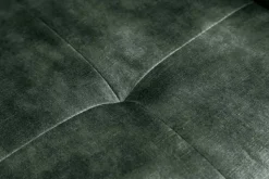 Drehbarer Design Stuhl EUPHORIA dunkelgrün Samt mit Armlehne Metallgestell schwarz