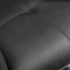 Drehbarer Design Stuhl EUPHORIA schwarz Echtleder Metallgestell mit Armlehne