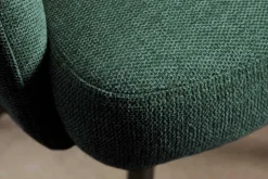 Drehbarer Retro Stuhl BIG GEORGE grün mit Armlehnen und Taschenfederkernpolsterung