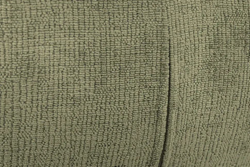 Drehbarer Retro Stuhl UNIQUE grün Chenille schwarze Metallbeine mit Armlehne