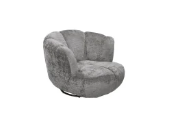 Drehbarer Sessel DIAMOND silbergrau Chenille Cremona 360°