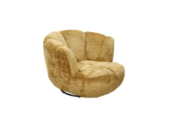 Drehbarer Sessel DIAMOND senfgelb Chenille Cremona 360°