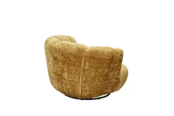 Drehbarer Sessel DIAMOND senfgelb Chenille Cremona 360°