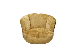 Drehbarer Sessel DIAMOND senfgelb Chenille Cremona 360°