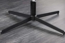 Drehbarer Sessel PAPILLON senfgelb Samt schwarz Metall höhenverstellbar mit Armlehne