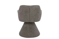 Drehbarer Stuhl AMBIENTO braun Strukturstoff 180° mit Auto-Return Polsterstuhl