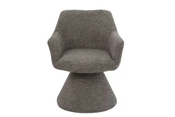 Drehbarer Stuhl AMBIENTO braun Strukturstoff 180° mit Auto-Return Polsterstuhl