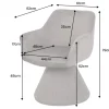 Drehbarer Stuhl AMBIENTO grau Vogue Velours Samt 180° mit Auto-Return Polsterstuhl