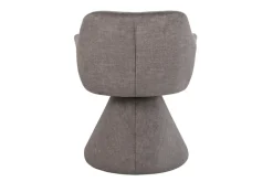 Drehbarer Stuhl AMBIENTO grau Vogue Velours Samt 180° mit Auto-Return Polsterstuhl