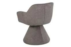 Drehbarer Stuhl AMBIENTO grau Vogue Velours Samt 180° mit Auto-Return Polsterstuhl