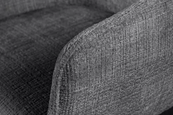 Drehbarer Stuhl ASGARD grau Chenille Cremona mit Taschenfederkern und Armlehne