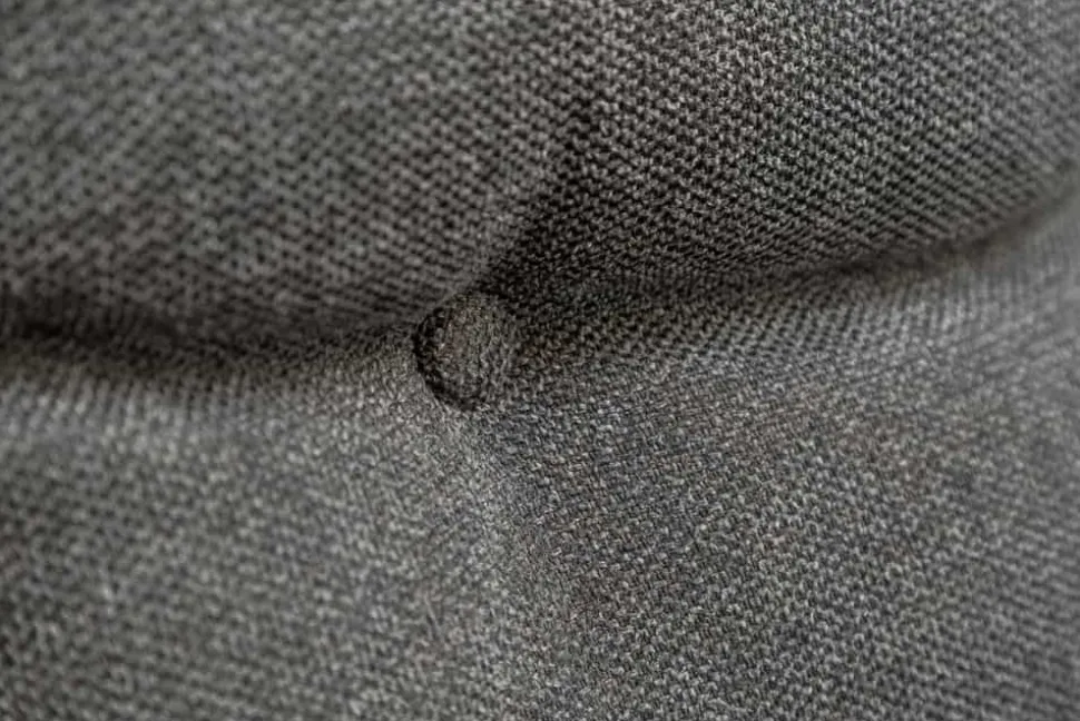 Drehbarer Stuhl BIG GEORGE anthrazit Samt Strukturstoff Armlehne Taschenfederkern