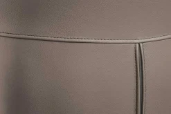 Drehbarer Stuhl PAPILLON braun Echtleder schwarz Metallgestell mit Armlehne