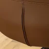 Drehbarer Stuhl SIGNATURE cognac braun Echtleder 360° Taschenfederkern schwarz Metall