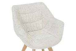 Drehbarer Stuhl THE DUTCH COMFORT beige Bouclé Tweed Soft Eichenholz